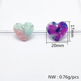 Acetic Acid Heart Charms for Earrings DIY Parts