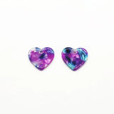 Acetic Acid Heart Charms for Earrings DIY Parts