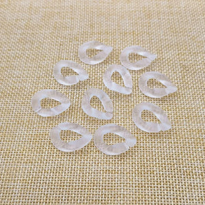 Frosted Clear Acrylic Chain Beads 17x23mm for Earrings DIY
