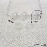 Frosted Clear Acrylic Chain Beads 17x23mm for Earrings DIY