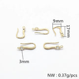 100pcs Copper/Cubic Zirconia Ear Hook for Earrings