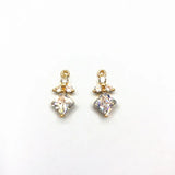 50Pcs CZ/Copper Earring Charms for DIY Jewelry Making