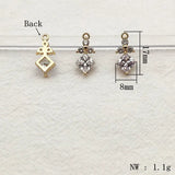 50Pcs CZ/Copper Earring Charms for DIY Jewelry Making