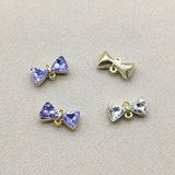 50pcs Bow shape Rhinestone charm, Jewelry Findings/Earrings DIY parts