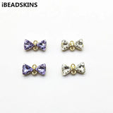 50pcs Bow shape Rhinestone charm, Jewelry Findings/Earrings DIY parts