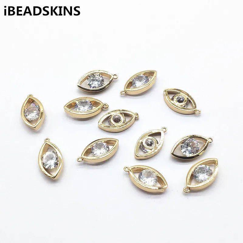 17x9mm CZ Oval Charm for Earrings DIY