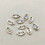 17x9mm CZ Oval Charm for Earrings DIY