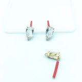 17x9mm 30pcs Copper Drop Earrings Stud for DIY Jewelry