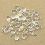 Clear Faceted Drop Beads for Necklace Earring DIY Parts Jewelry