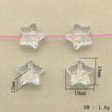 18/27mm Clear Acrylic Star Shape Beads Jewelry Findings