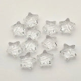 18/27mm Clear Acrylic Star Shape Beads Jewelry Findings