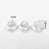 Clear Acrylic Twist Round Beads 160pcs Jewelry DIY