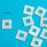 50pcs/lot Shell Square Charms for Stud Earring