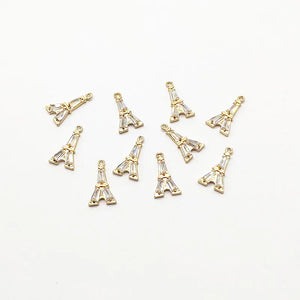50pcs CZ Tower Shape Charms for Earrings DIY