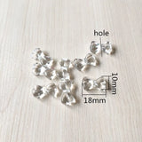 600pcs Clear Acrylic Bows Beads for DIY Jewelry - 18x10mm