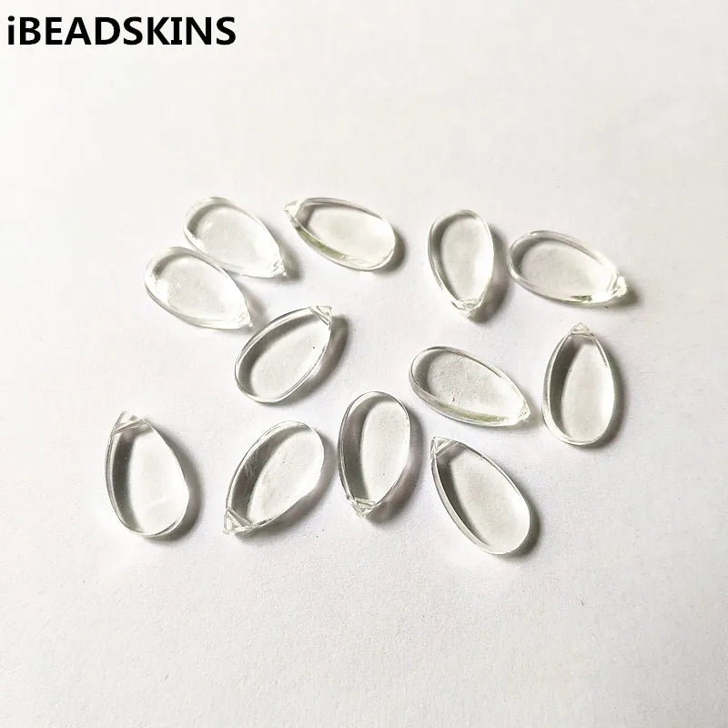 Clear Acrylic Drop Shape Beads 18x10mm for DIY Jewelry Making