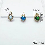 Heart Shape Crystal Charm for Earrings DIY Jewelry Findings 50pcs