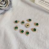 Heart Shape Crystal Charm for Earrings DIY Jewelry Findings 50pcs