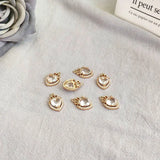 Heart Shape Crystal Charm for Earrings DIY Jewelry Findings 50pcs