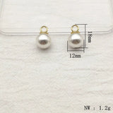 Round Shape Pearl Charm 18x12mm 100pcs for Earring DIY