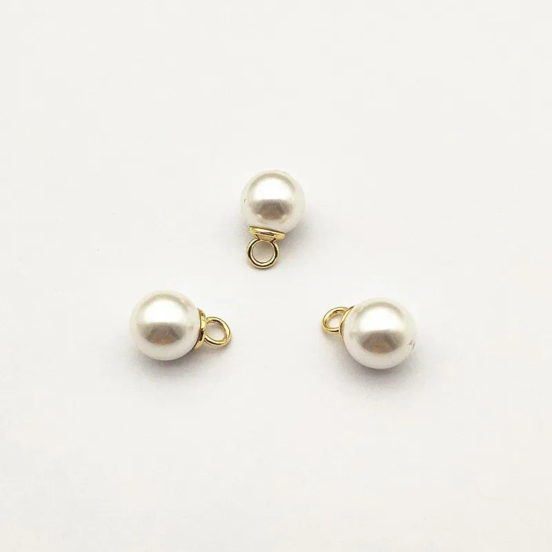 Round Shape Pearl Charm 18x12mm 100pcs for Earring DIY