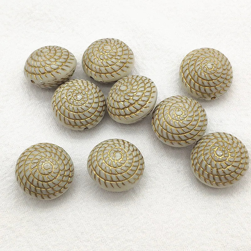 220pcs Bronzing Round Beads Jewelry Findings