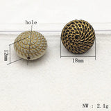 220pcs Bronzing Round Beads Jewelry Findings