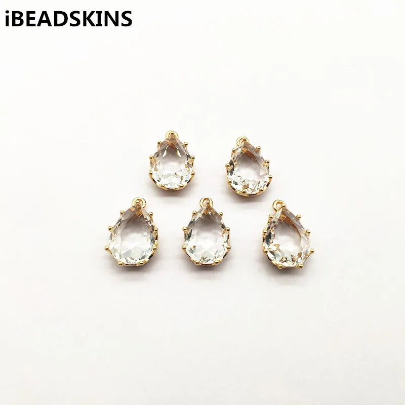 50pcs Drop-Shape Charm Earring Parts - Jewelry Accessories