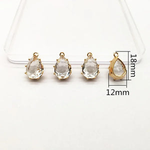 50pcs Drop-Shape Charm Earring Parts - Jewelry Accessories