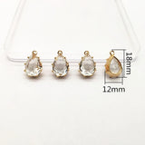50pcs Drop-Shape Charm Earring Parts - Jewelry Accessories