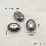 200pcs CCB Effect Oval Beads for Jewelry Making