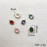 Crystal/Cubic Zirconia Oval Charm 18x13mm 50pcs