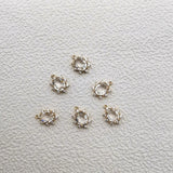 Crystal/Cubic Zirconia Oval Charm 18x13mm 50pcs
