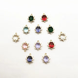 Crystal/Cubic Zirconia Oval Charm 18x13mm 50pcs
