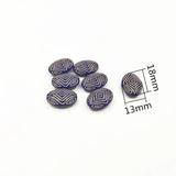 550pcs Royal Acrylic Hot stamping oval stripe beads for Jewelry DIY