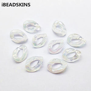 200pcs Clear Double Aurora Chain Beads for Earrings DIY