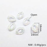 200pcs Clear Double Aurora Chain Beads for Earrings DIY