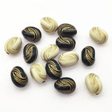 250pcs Bronzing Oval Beads for Necklace Earring DIY Parts