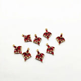 Copper/CZ Square Charm for Earrings DIY - 50pcs