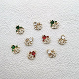 50pcs Crystal/Cubic Zirconia Feather Earring Charm Jewelry Findings