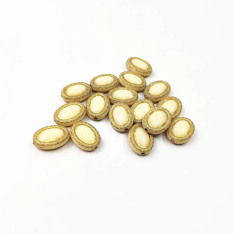 Acrylic Oval Shape Antique Beads for Earrings - 600pcs/lot