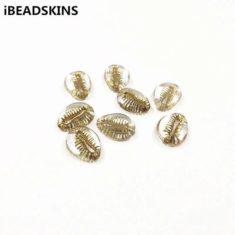 650pcs Clear Acrylic Shell Beads for Jewelry DIY