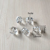 Clear acrylic Faceted wheel shape Beads for Jewelry DIY
