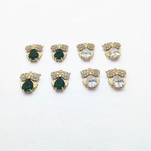 Crystal/Cubic Zirconia Owl Charm for Earrings DIY