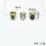 Crystal/Cubic Zirconia Owl Charm for Earrings DIY