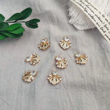 Copper CZ Feather Charm 18x15mm 50pcs