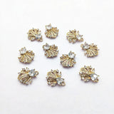 Copper CZ Feather Charm 18x15mm 50pcs