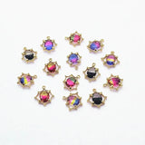 Copper/Crystal Oval Shape Charm/Pendant for Earrings DIY