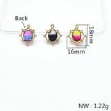 Copper/Crystal Oval Shape Charm/Pendant for Earrings DIY