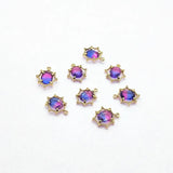Copper/Crystal Oval Shape Charm/Pendant for Earrings DIY
